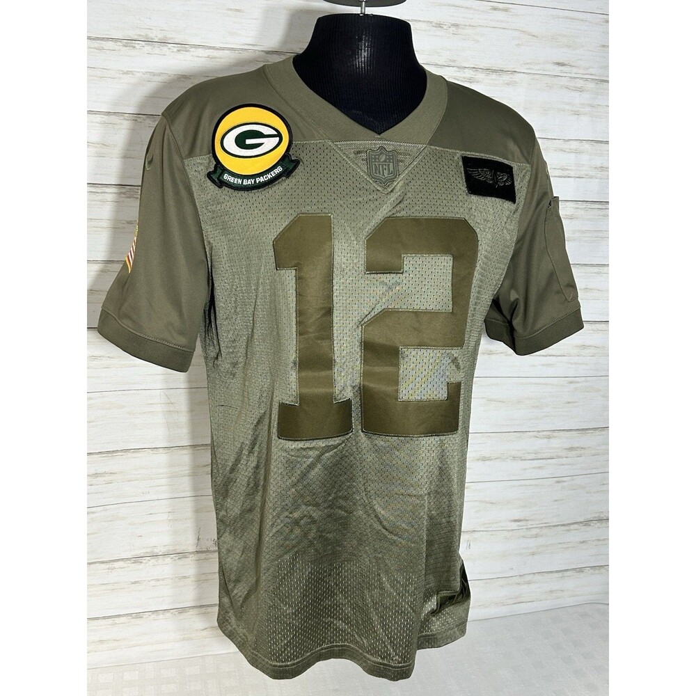 Green Bay Packers Nike Military Jersey Men’s Large Salute To Service Rodgers #12